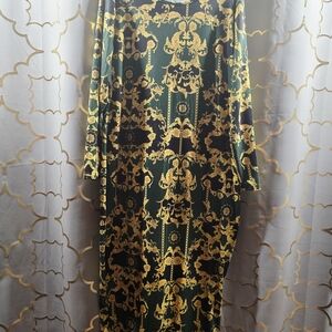 SHEIN Green and Yellow Patterne